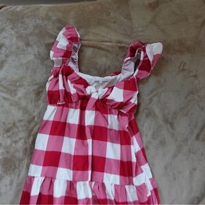 English Factory Red and White Dress